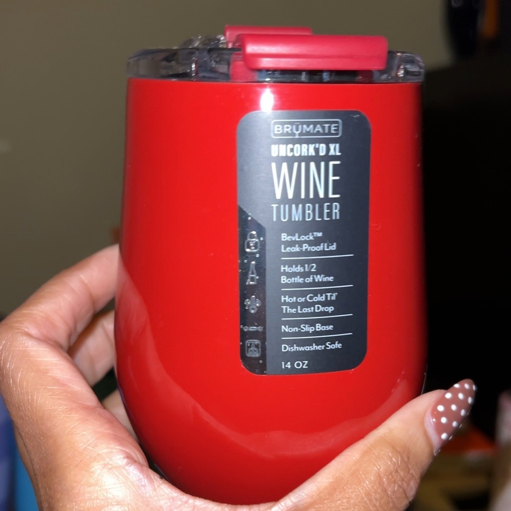 BrüMate Unkork’D Cherry Wine Tumbler NEW